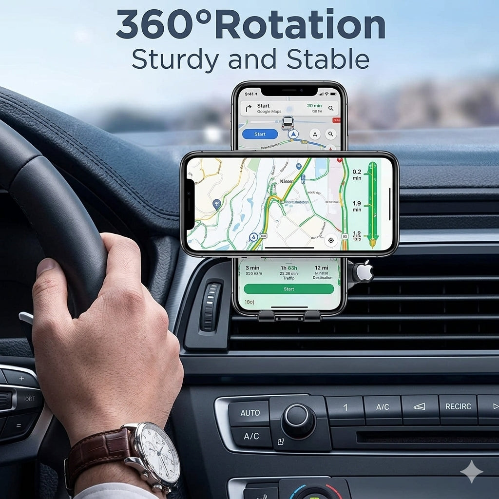 Adjustable Magnetic Car Phone Holder – 360° Mount