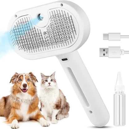 **3-in-1 Pet Steam & Grooming Brush **