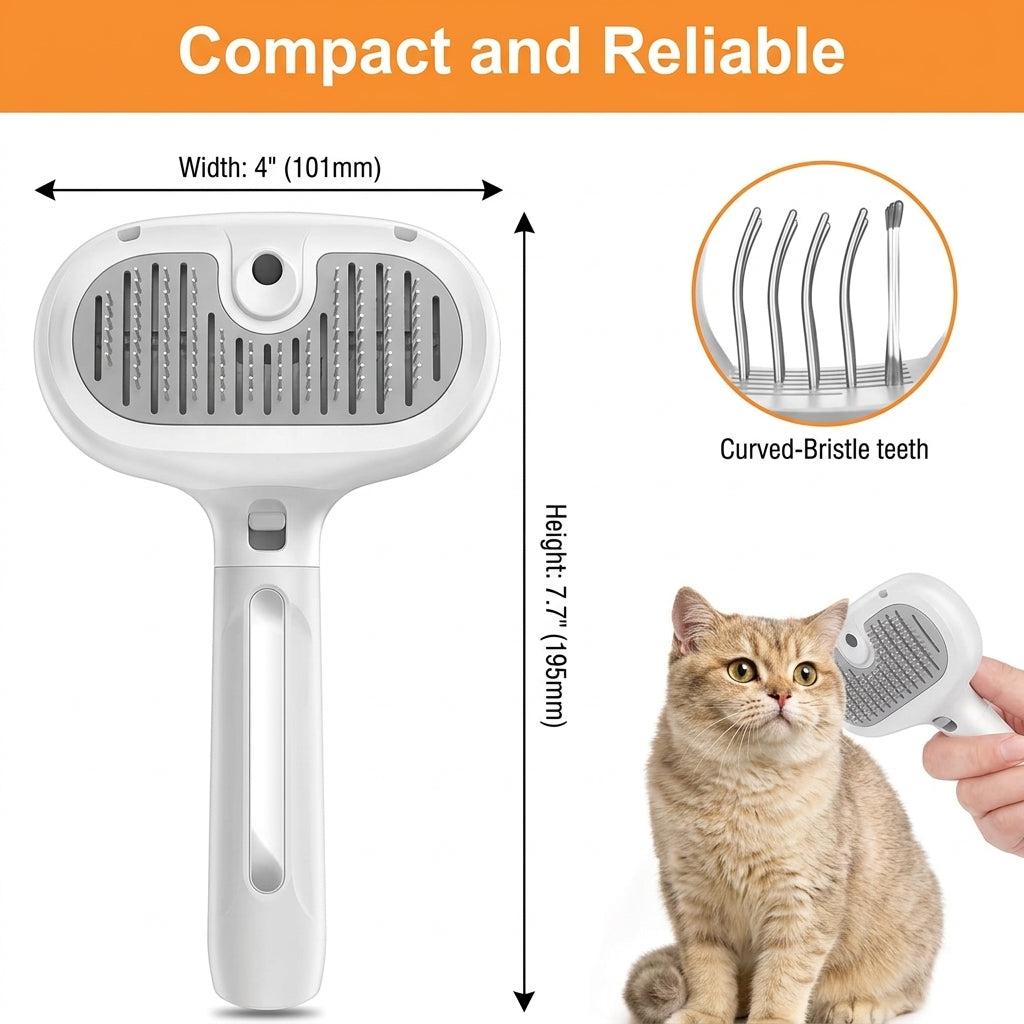 **3-in-1 Pet Steam & Grooming Brush **